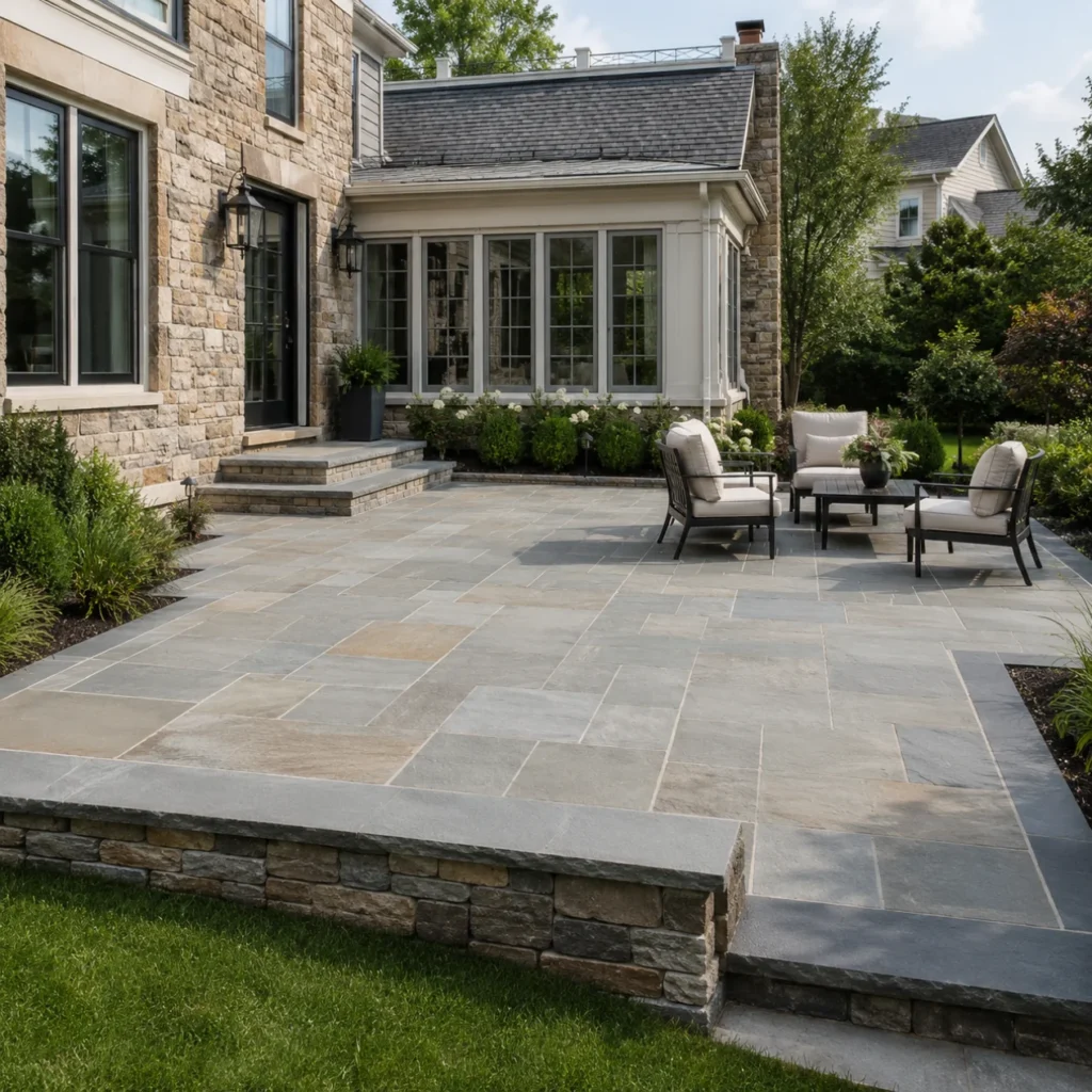Stone Patio Installation in Haverford, PA by Main Line Hardscapes